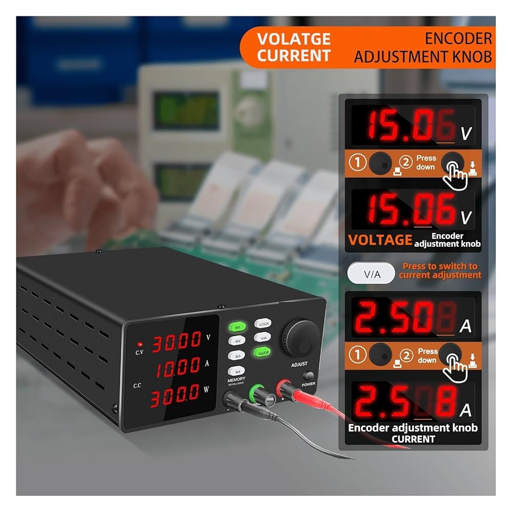 Amazon.co.jp: 安定化電源 DC プログラマブル電源可変、30V 10A